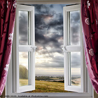 Buy canvas prints of Open window onto landscape view by Simon Bratt LRPS