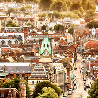 Buy canvas prints of Winchester historic city from above by Simon Bratt LRPS