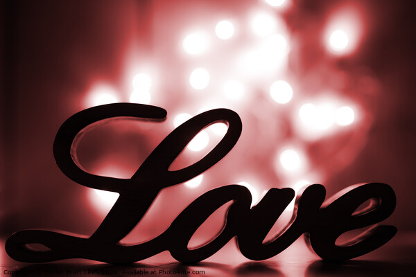 Love sign with red sparkle Picture Board by Simon Bratt LRPS