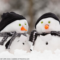 Buy canvas prints of Two little snowmen by Simon Bratt LRPS