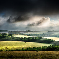 Buy canvas prints of Rural landscape stormy daybreak by Simon Bratt LRPS