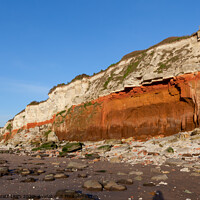 Buy canvas prints of Red rock cliffs in Hunstanton Norfolk UK by Simon Bratt LRPS