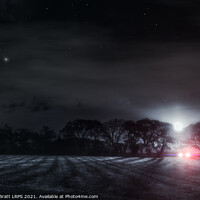 Buy canvas prints of Lone driver in a dark field by Simon Bratt LRPS
