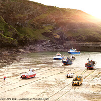Buy canvas prints of Trawlers in Port Isaac in Cornwall England by Simon Bratt LRPS