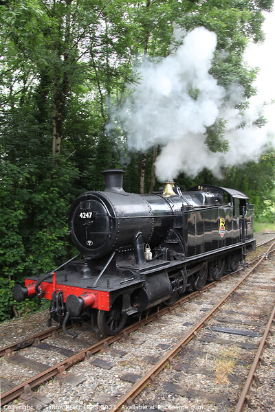 Steam train 4247 Bodmin & Wenford railway  Picture Board by Simon Bratt LRPS