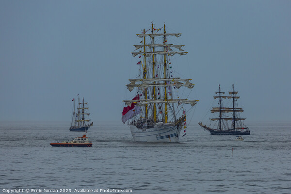 Tall Ships off Hartlepool in July 2023 Picture Board by Ernie Jordan