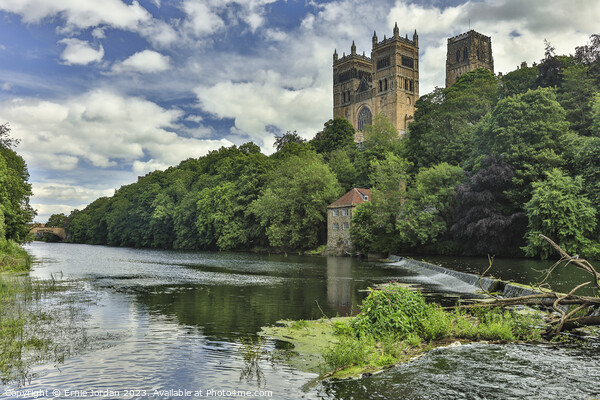 Durham Cathedral from the old corn mill Picture Board by Ernie Jordan