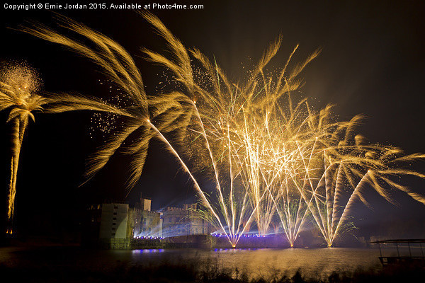  Fireworks 2014 at Leeds Castle. 2 of 5 Picture Board by Ernie Jordan