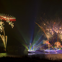 Buy canvas prints of Fireworks 2014 at Leeds Castle. 1 of 5 by Ernie Jordan