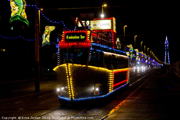 Blackpool Tram- boat Picture Board by Ernie Jordan