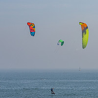 Buy canvas prints of Kitesurfing at Ramsgate. by Ernie Jordan