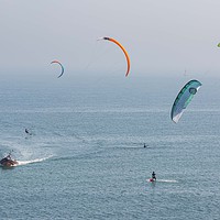 Buy canvas prints of Kite-Surfing by Ernie Jordan