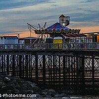 Buy canvas prints of Herne Bay pier at dusk by Ernie Jordan