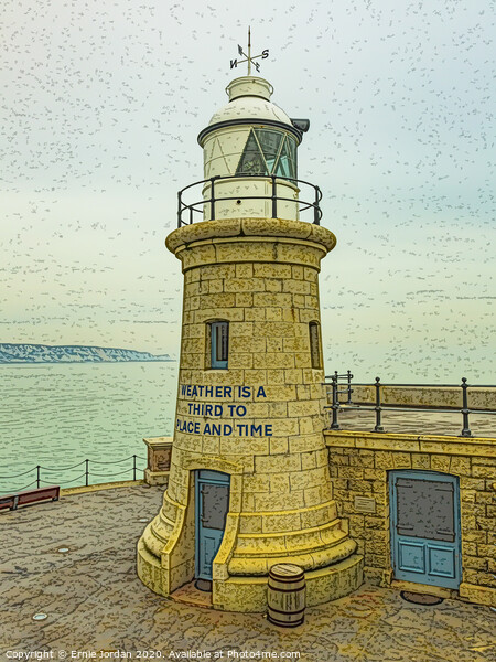 Folkestone Lighthouse Picture Board by Ernie Jordan
