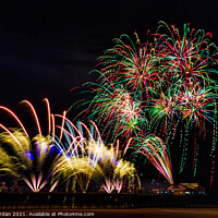 Buy canvas prints of Blackpool International Fireworks competition 4 of 5 by Ernie Jordan