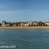 Buy canvas prints of The Dover side of Deal seafront from the pier by Ernie Jordan