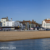 Buy canvas prints of The Sandwich side of Deal seafront from the pier by Ernie Jordan
