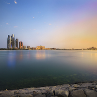 Buy canvas prints of  Sunset in Abu Dhabi by Josef Holmes