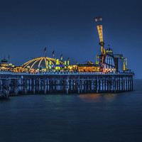 Buy canvas prints of  night pier  by steven stain