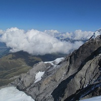 Buy canvas prints of  View from the Eiger, Switzerland. by Dawn Rigby