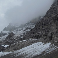 Buy canvas prints of  The Eiger, Switzerland, looking back at 1st pilla by Dawn Rigby
