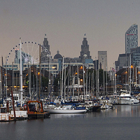 Buy canvas prints of  "Twilight on Liverpool" by David Harrison