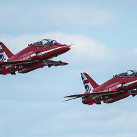 Buy canvas prints of  Red Arrows pair 2015 by Max Stevens