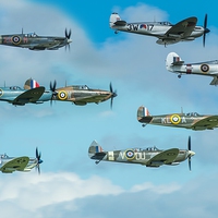 Buy canvas prints of  Battle of Britain 75th Anniversary Flypast by Max Stevens
