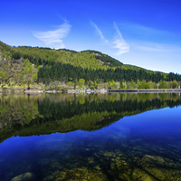 Buy canvas prints of  Dawn at Thirlmere by Max Stevens