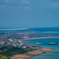 Buy canvas prints of The Red Arrows open the Eastbourne Airshow by Max Stevens