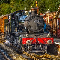 Buy canvas prints of Foxcote Manor 7822 at Levisham Station on the NYMR by Max Stevens