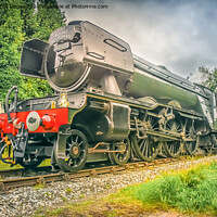 Buy canvas prints of  The Flying scotsman in bury lancs by Derrick Fox Lomax