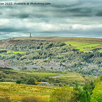Buy canvas prints of Peel tower and Ramsbottom by Derrick Fox Lomax