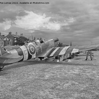 Buy canvas prints of Spitfire on lytham common by Derrick Fox Lomax