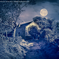 Buy canvas prints of Birtle by moonlight by Derrick Fox Lomax