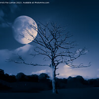 Buy canvas prints of Full moon in bury lancs by Derrick Fox Lomax
