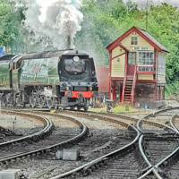 Buy canvas prints of City of wells 34092 at bury station by Derrick Fox Lomax
