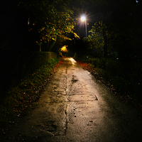 Buy canvas prints of  a country walk at night by Derrick Fox Lomax