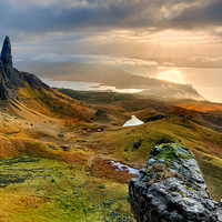 Buy canvas prints of  Lone scotland skye by Derrick Fox Lomax