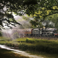 Buy canvas prints of  Old steam train by Derrick Fox Lomax