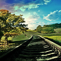 Buy canvas prints of Countryside railway by Derrick Fox Lomax
