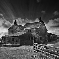 Buy canvas prints of countryside farmhouse by Derrick Fox Lomax