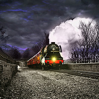 Buy canvas prints of The Flying Scotsman by Derrick Fox Lomax