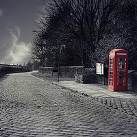 Buy canvas prints of red phone box by Derrick Fox Lomax