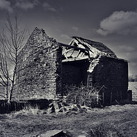 Buy canvas prints of  Old barn in countryside by Derrick Fox Lomax