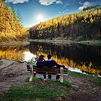 Buy canvas prints of "Entwistle Waterside Romance" by Derrick Fox Lomax