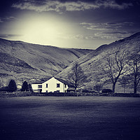 Buy canvas prints of farmhouse in the meadow by Derrick Fox Lomax
