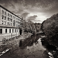 Buy canvas prints of Waterside at summerseat by Derrick Fox Lomax