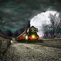 Buy canvas prints of The Flying Scotsman by Derrick Fox Lomax