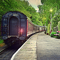 Buy canvas prints of Railway At Summerseat Bury by Derrick Fox Lomax